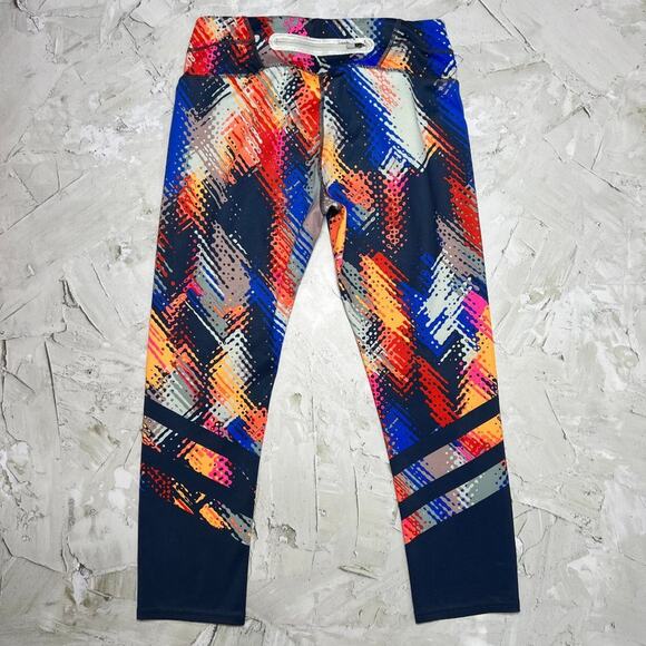 Athleta Lava Sonar Capri Leggings SIZE S Multicolor Cropped Yoga Pants - Picture 2 of 12